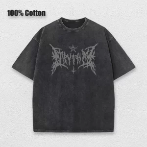 Y2k hip hop vintage 90s manga curta oversized camiseta verão goth design sentido solto topo maré streetwear lavado denim camiseta