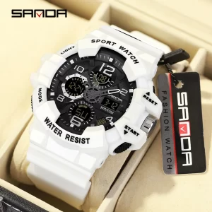 SANDA 3168 Fashion Brand G- Style Military Watch Digital Shock Sports Watches For Man Waterproof Electronic Wristwatch Relogios